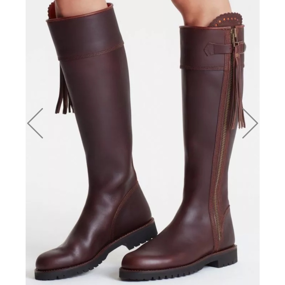 Penelope Chivers long Tassel Boots size 37 (fits US 7), new with box